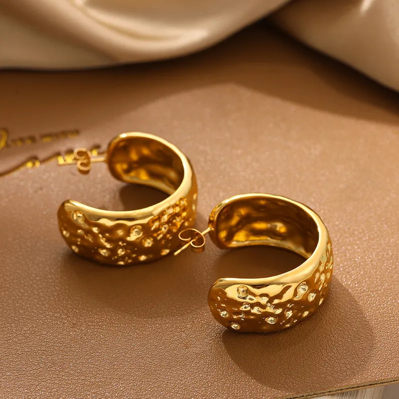 Lunar Textured Hoops