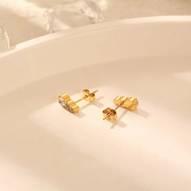 Triple Zircon Studs