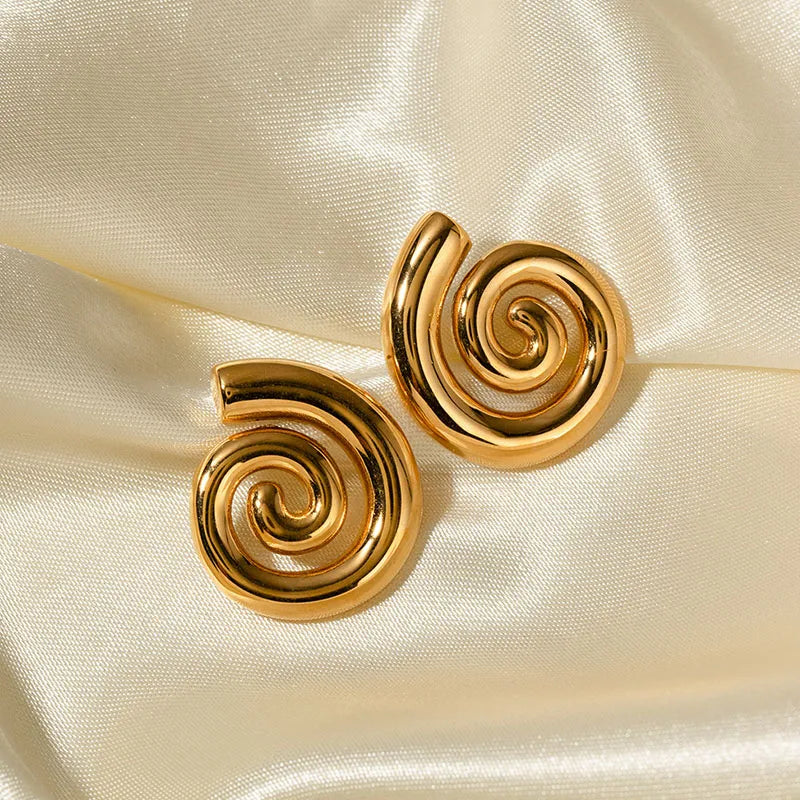 Spiral Luxe Hoops