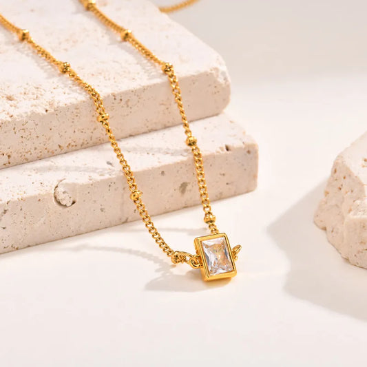 Luxe Zircon Pendant Necklace